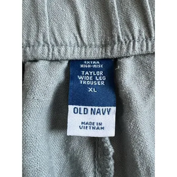 Old Navy Women's Wide Leg Pants - Light Gray - Picture 8 of 8